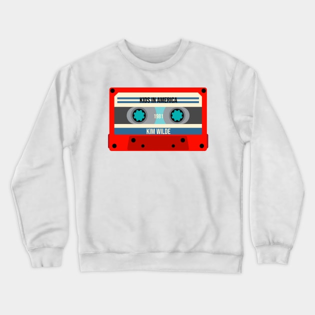 Kim Wilde Classic Cassette Tape Crewneck Sweatshirt by PowelCastStudio